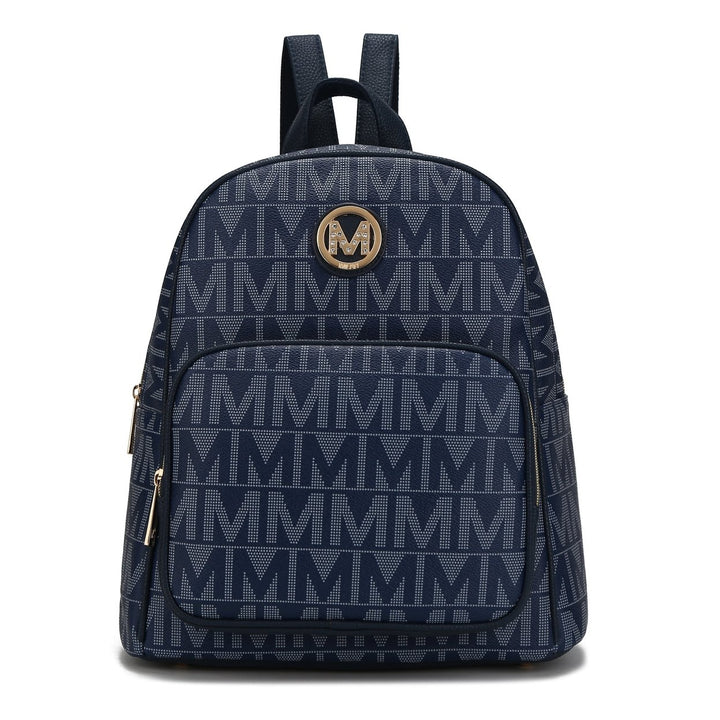 MKFCollection Fanny Signature Backpack - Vegan Leather Designer Handbag Image 4