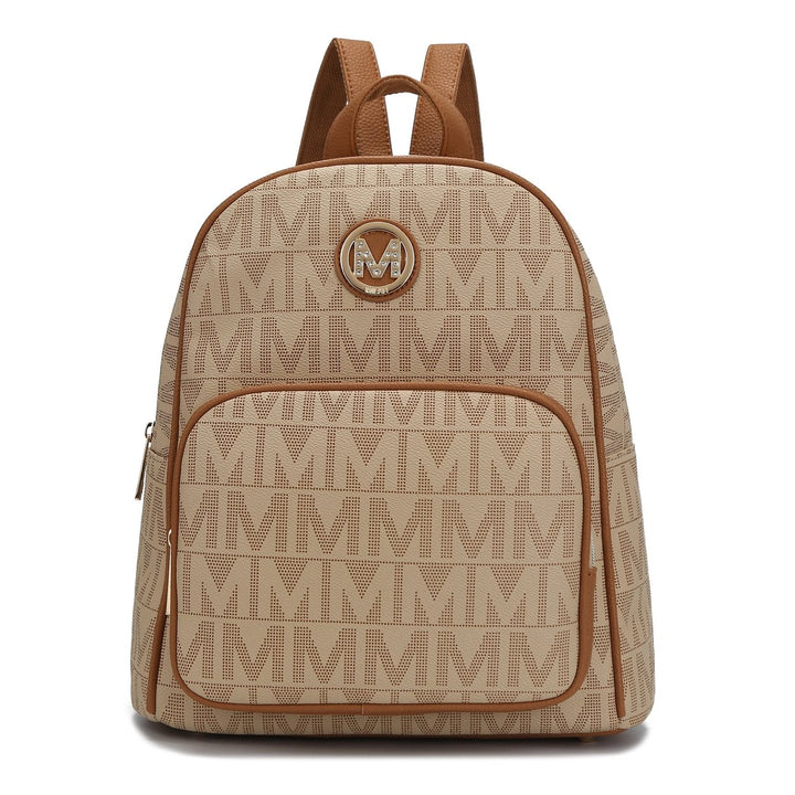 MKFCollection Fanny Signature Backpack - Vegan Leather Designer Handbag Image 8