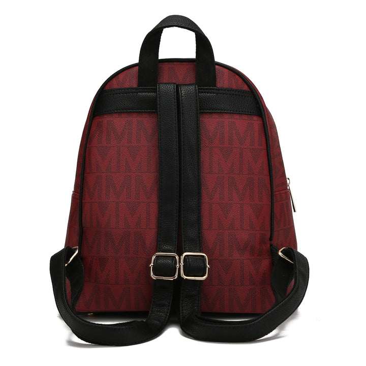 MKFCollection Fanny Signature Backpack - Vegan Leather Designer Handbag Image 12