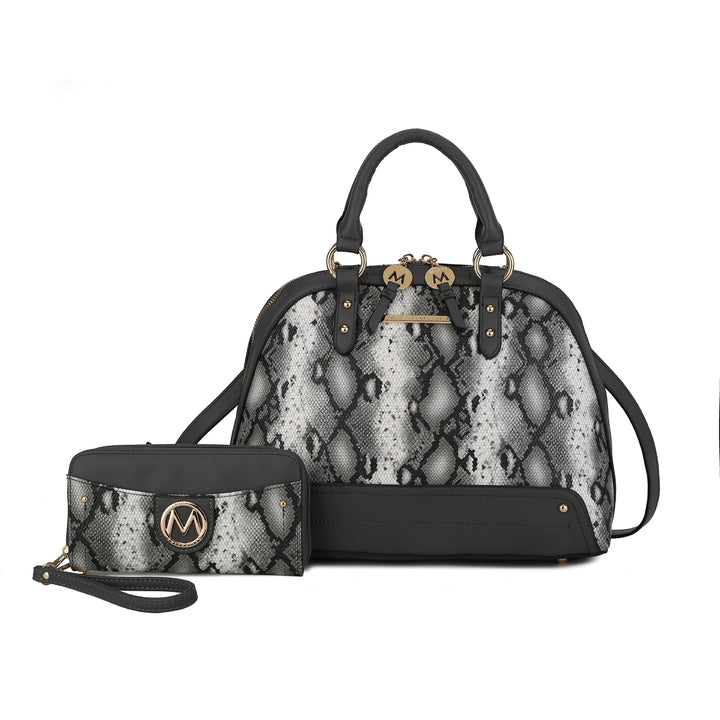 MKFCollection Frida II Shoulder bag and Set - Vegan Leather Designer Handbag Image 6