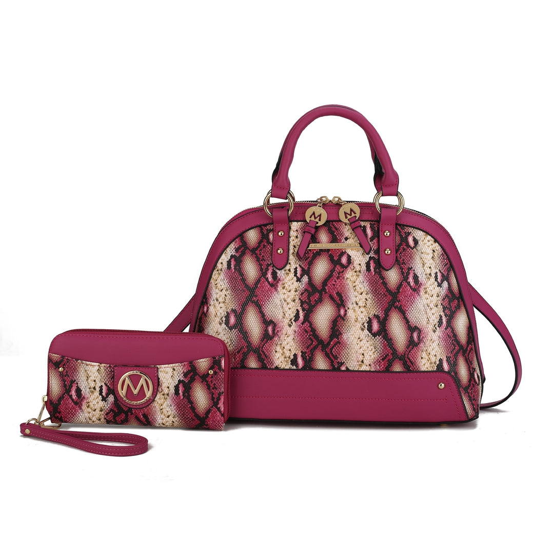 MKFCollection Frida II Shoulder bag and Set - Vegan Leather Designer Handbag Image 9