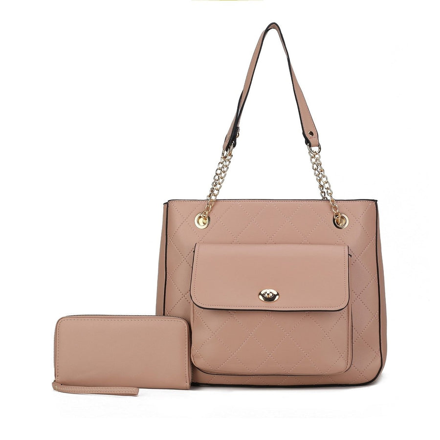 MKFCollection Jenna Shoulder Bag - Vegan Leather Designer Handbag Image 1