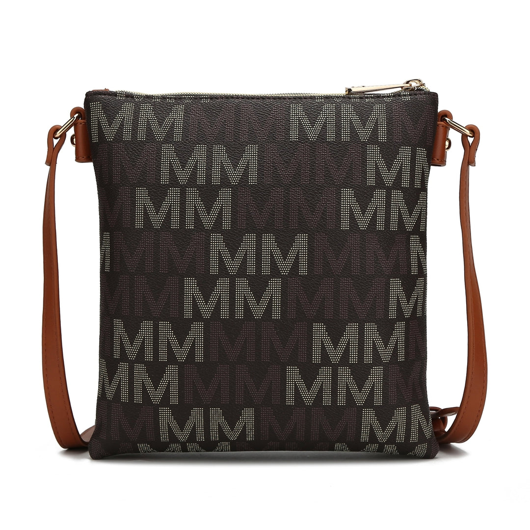 MKFCollection Jeni Signature Crossbody Bag - Vegan Leather Designer Handbag Image 3