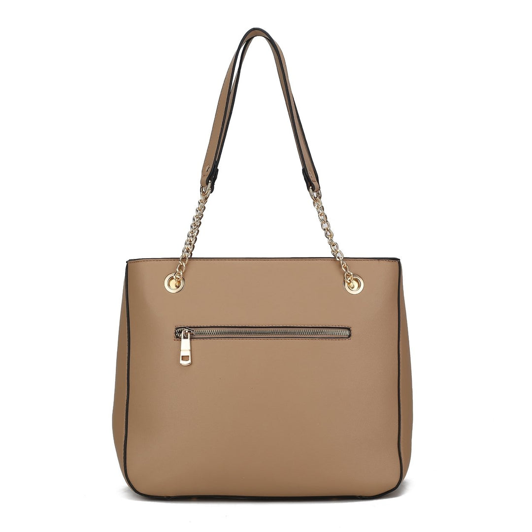 MKFCollection Jenna Shoulder Bag - Vegan Leather Designer Handbag Image 3