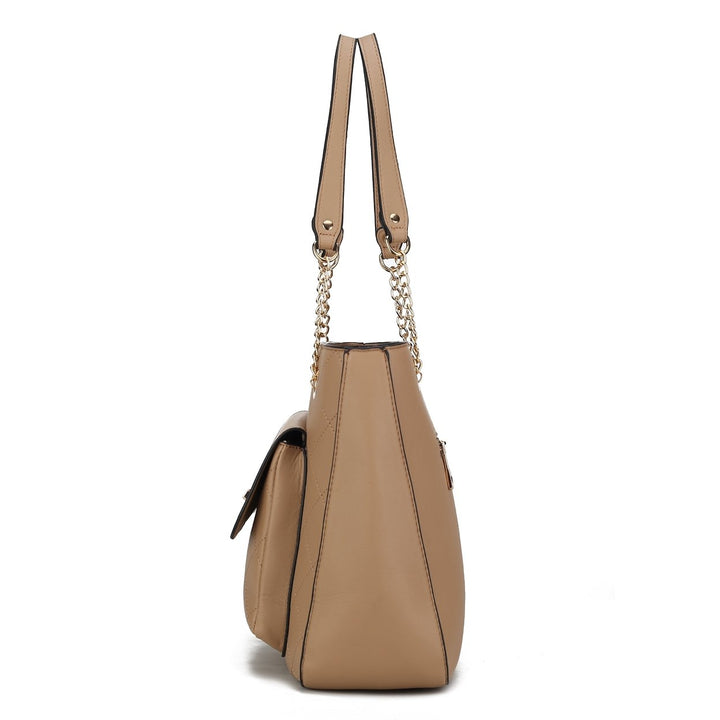 MKFCollection Jenna Shoulder Bag - Vegan Leather Designer Handbag Image 4