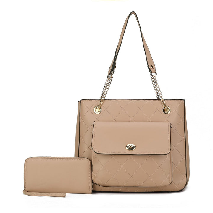 MKFCollection Jenna Shoulder Bag - Vegan Leather Designer Handbag Image 6