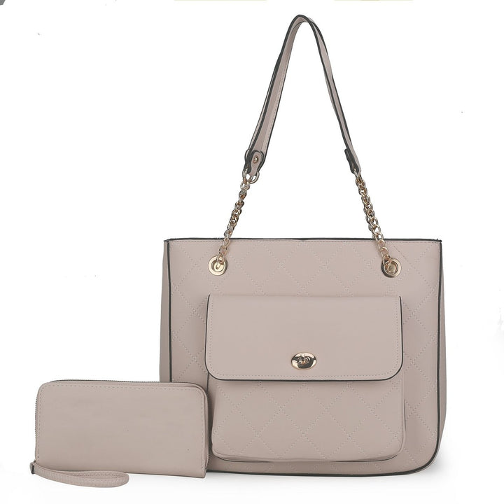 MKFCollection Jenna Shoulder Bag - Vegan Leather Designer Handbag Image 7