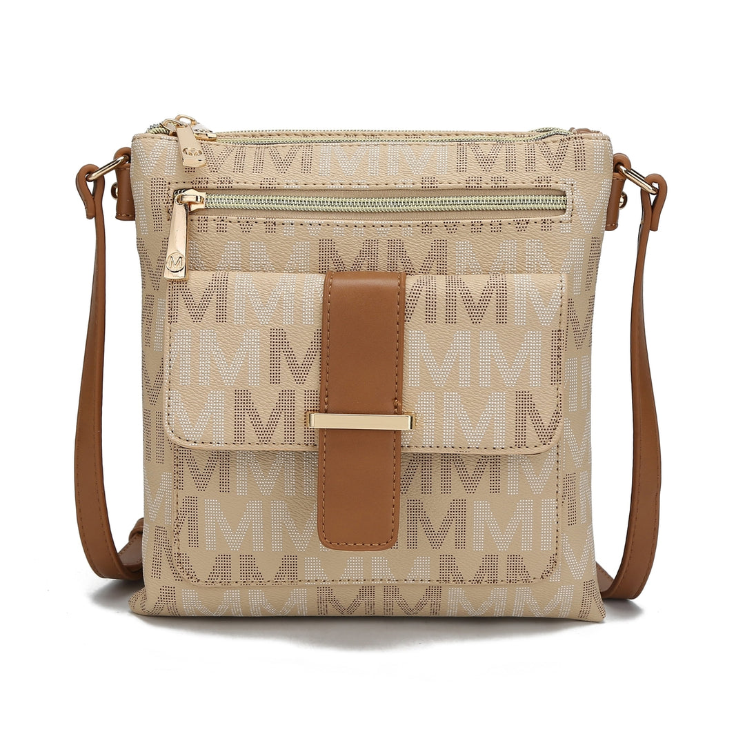 MKFCollection Jeni Signature Crossbody Bag - Vegan Leather Designer Handbag Image 6