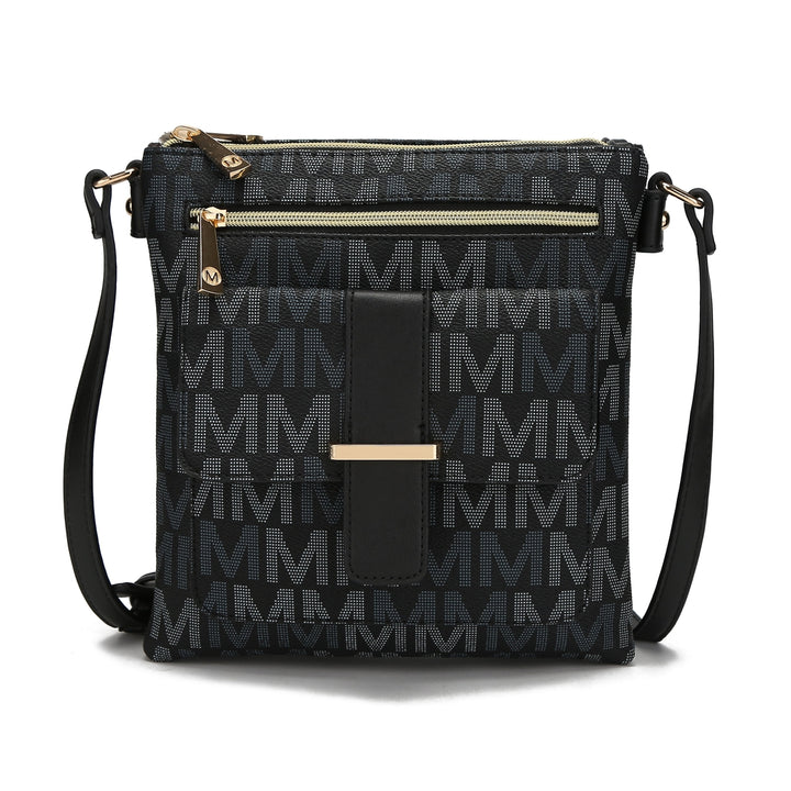 MKFCollection Jeni Signature Crossbody Bag - Vegan Leather Designer Handbag Image 7