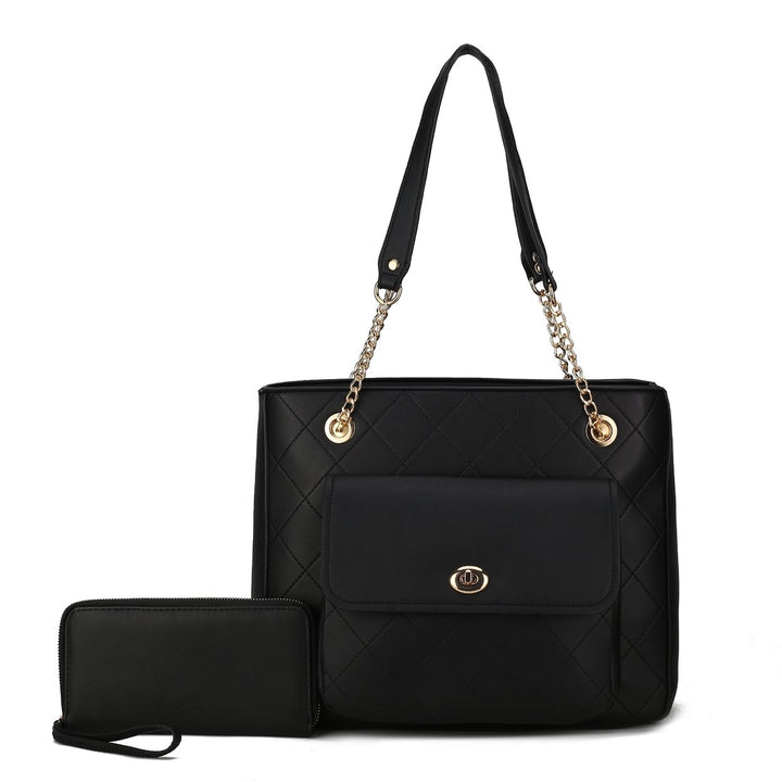 MKFCollection Jenna Shoulder Bag - Vegan Leather Designer Handbag Image 11