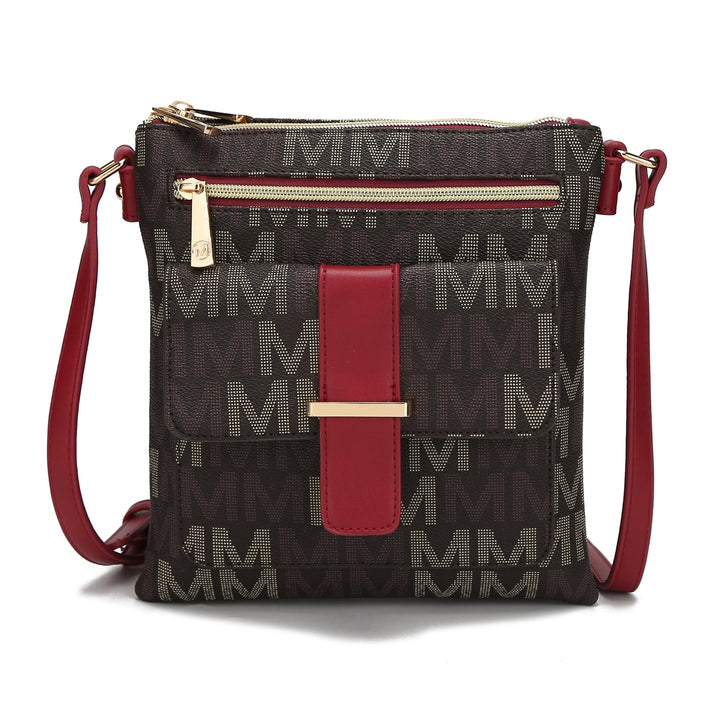 MKFCollection Jeni Signature Crossbody Bag - Vegan Leather Designer Handbag Image 10