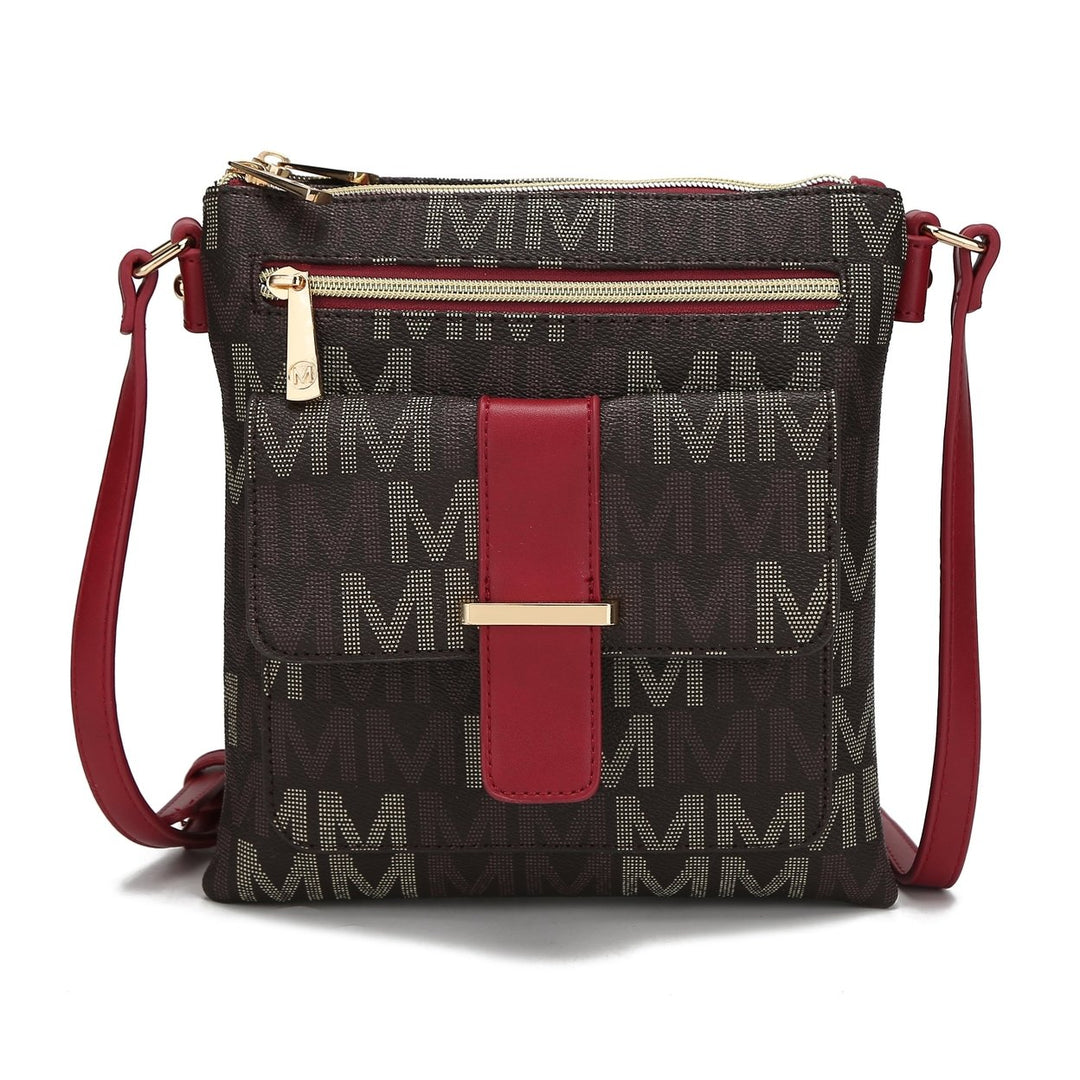 MKFCollection Jeni Signature Crossbody Bag - Vegan Leather Designer Handbag Image 1