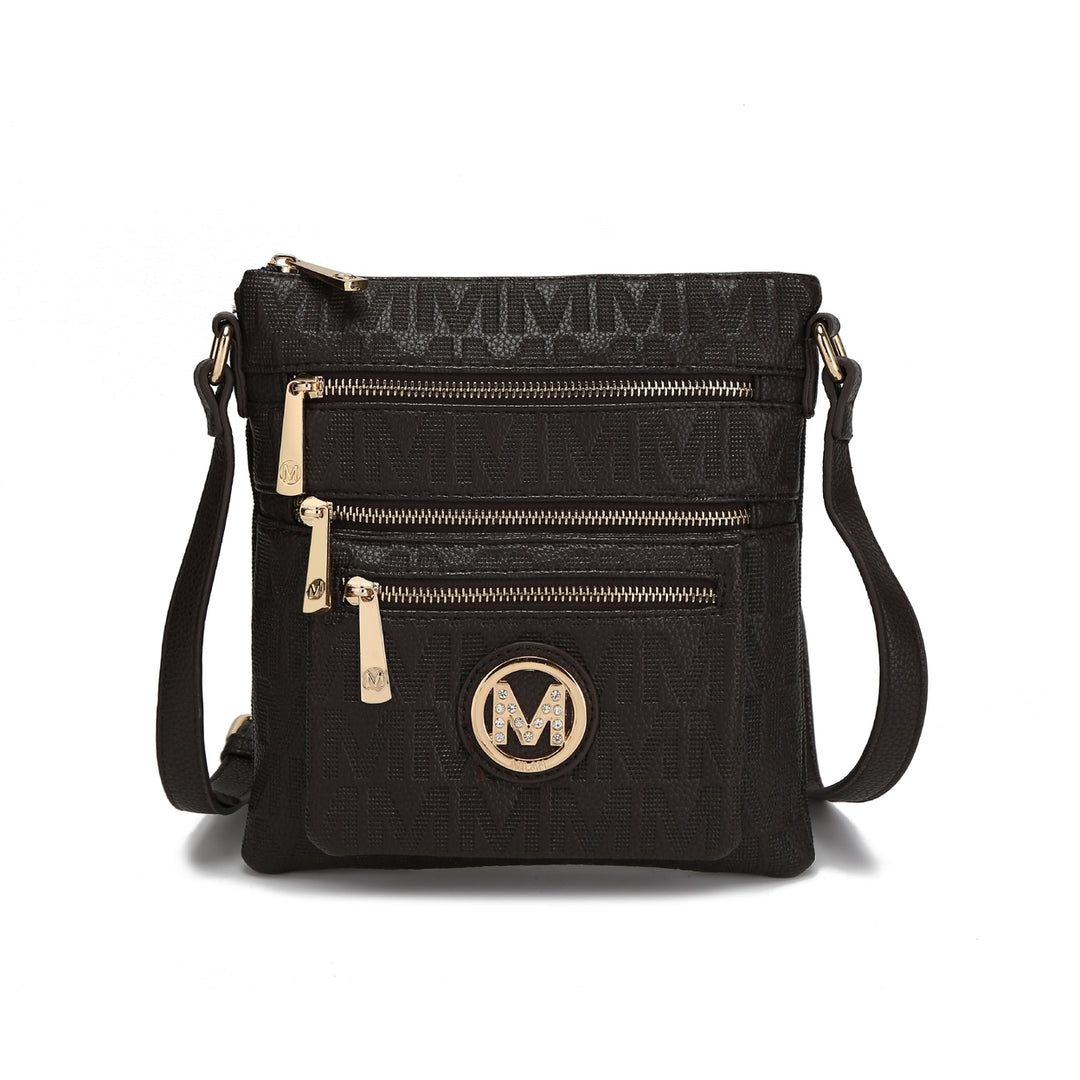 MKFCollection Jessy Signature Crossbody Bag - Vegan Leather Designer Handbag Image 7