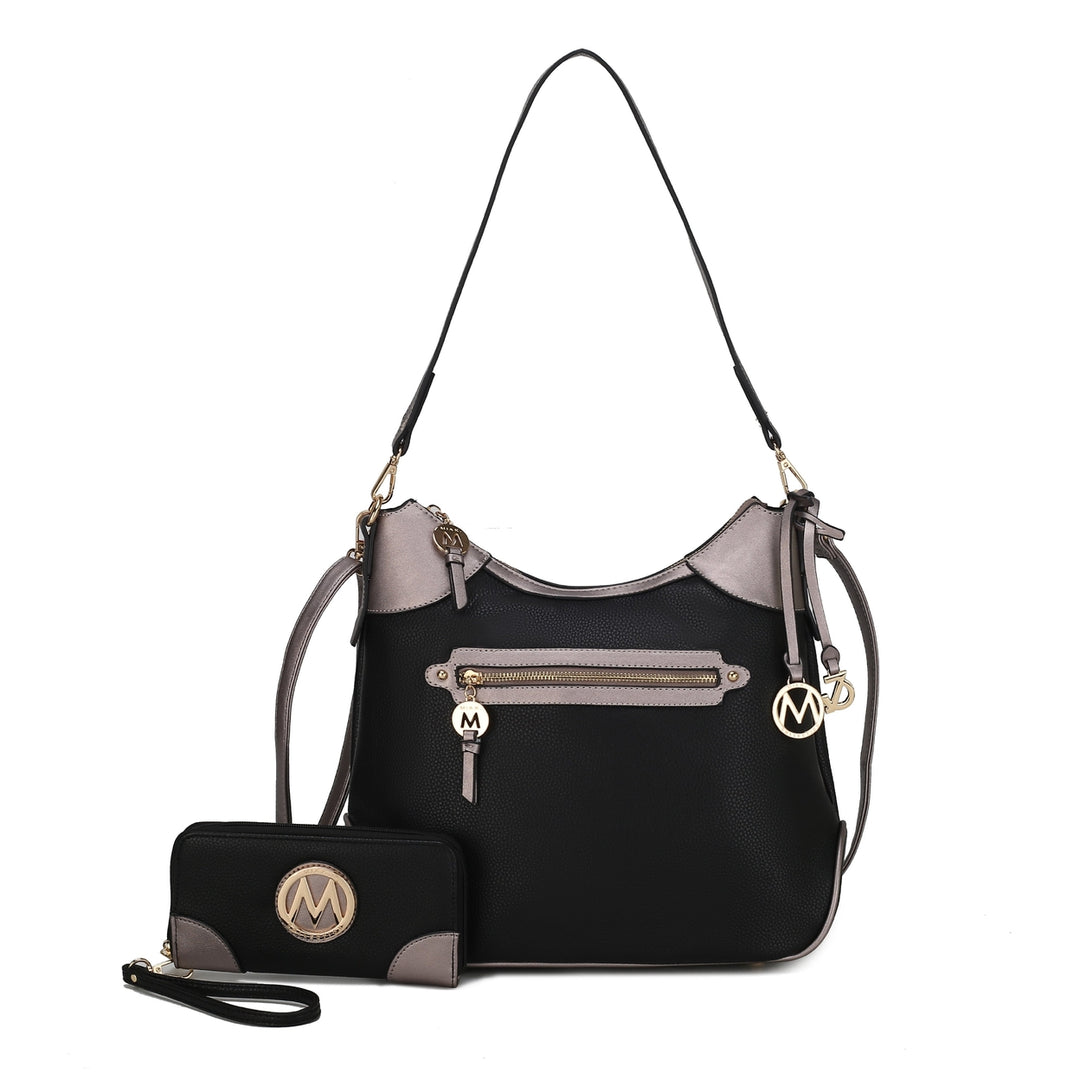 MKFCollection Josie Shoulder Bag - Vegan Leather Designer Handbag Image 3