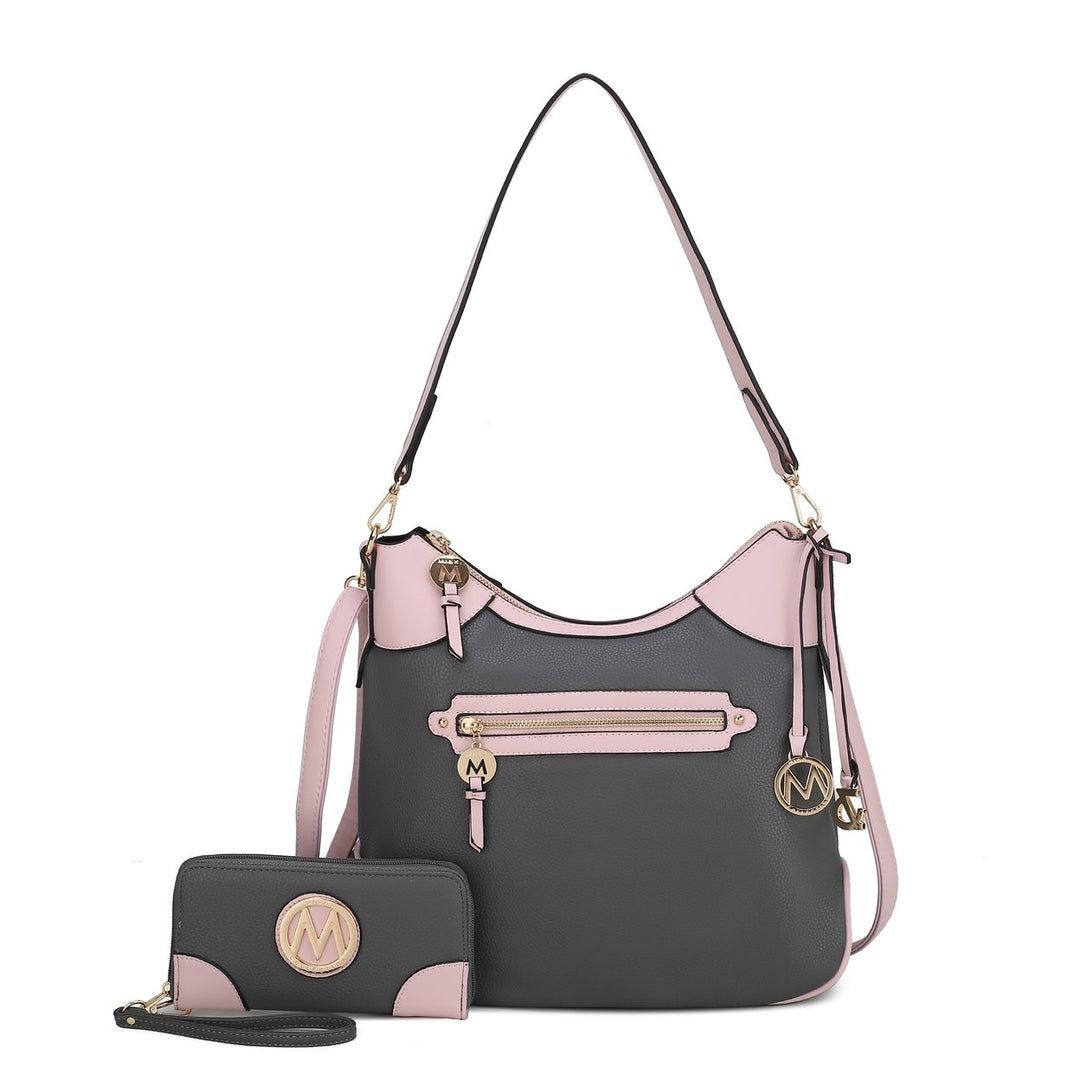 MKFCollection Josie Shoulder Bag - Vegan Leather Designer Handbag Image 4