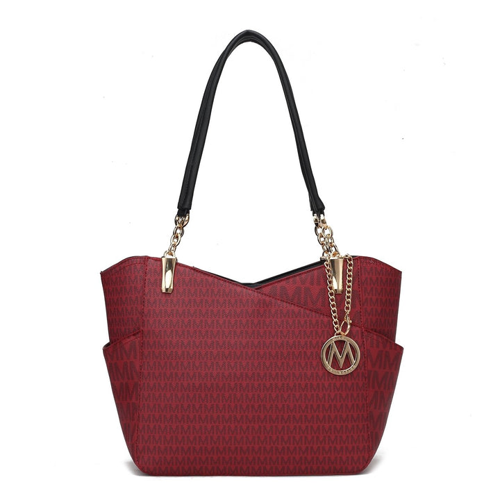 MKFCollection Jules Signature Tote Bag - Vegan Leather Designer Handbag Image 4