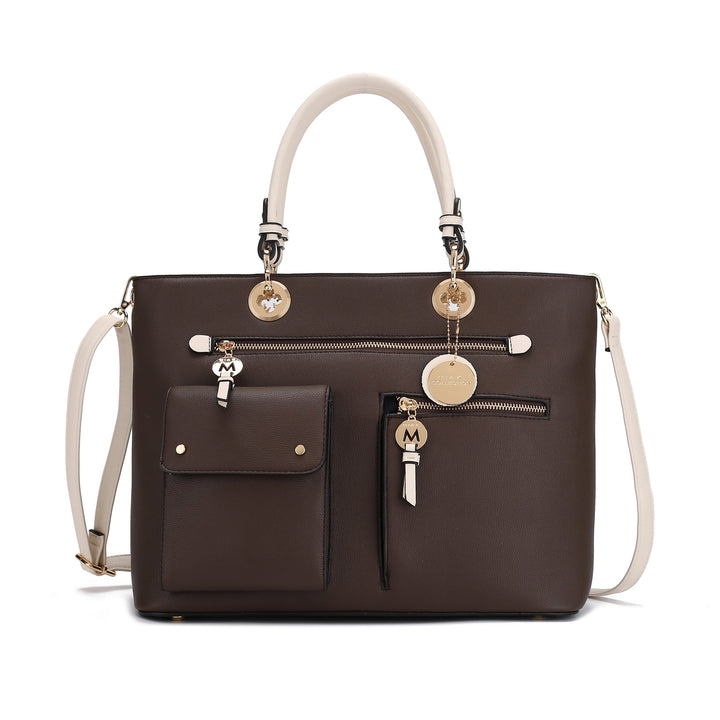 MKFCollection Julia Shoulder Bag - Vegan Leather Designer Handbag Image 4