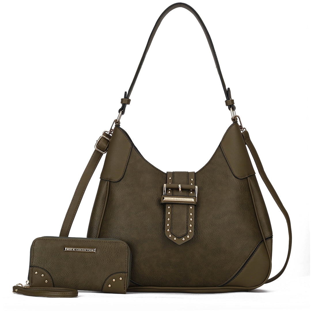 MKFCollection Juliette Shoulder Bag and Set - Vegan Leather Designer Handbag Image 7