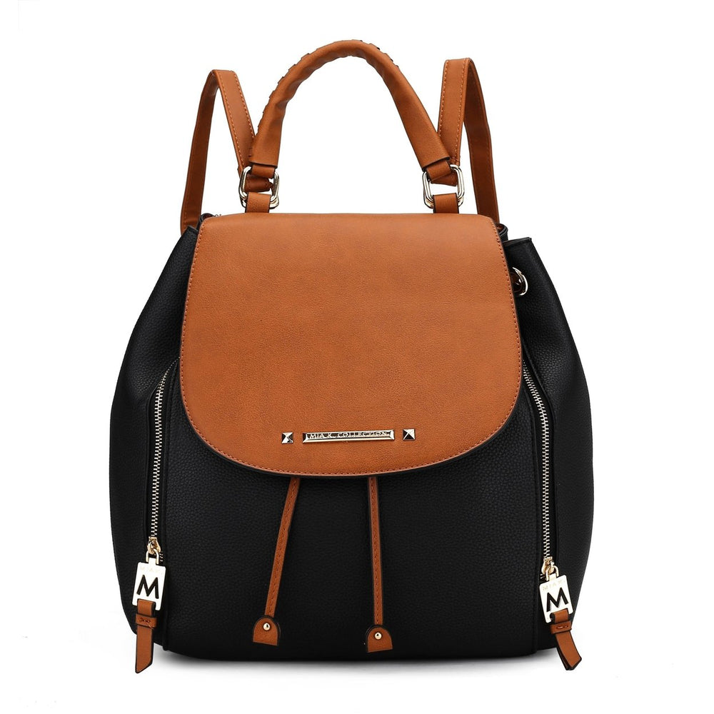 MKFCollection Kimberly Backpack - Vegan Leather Designer Handbag Image 2