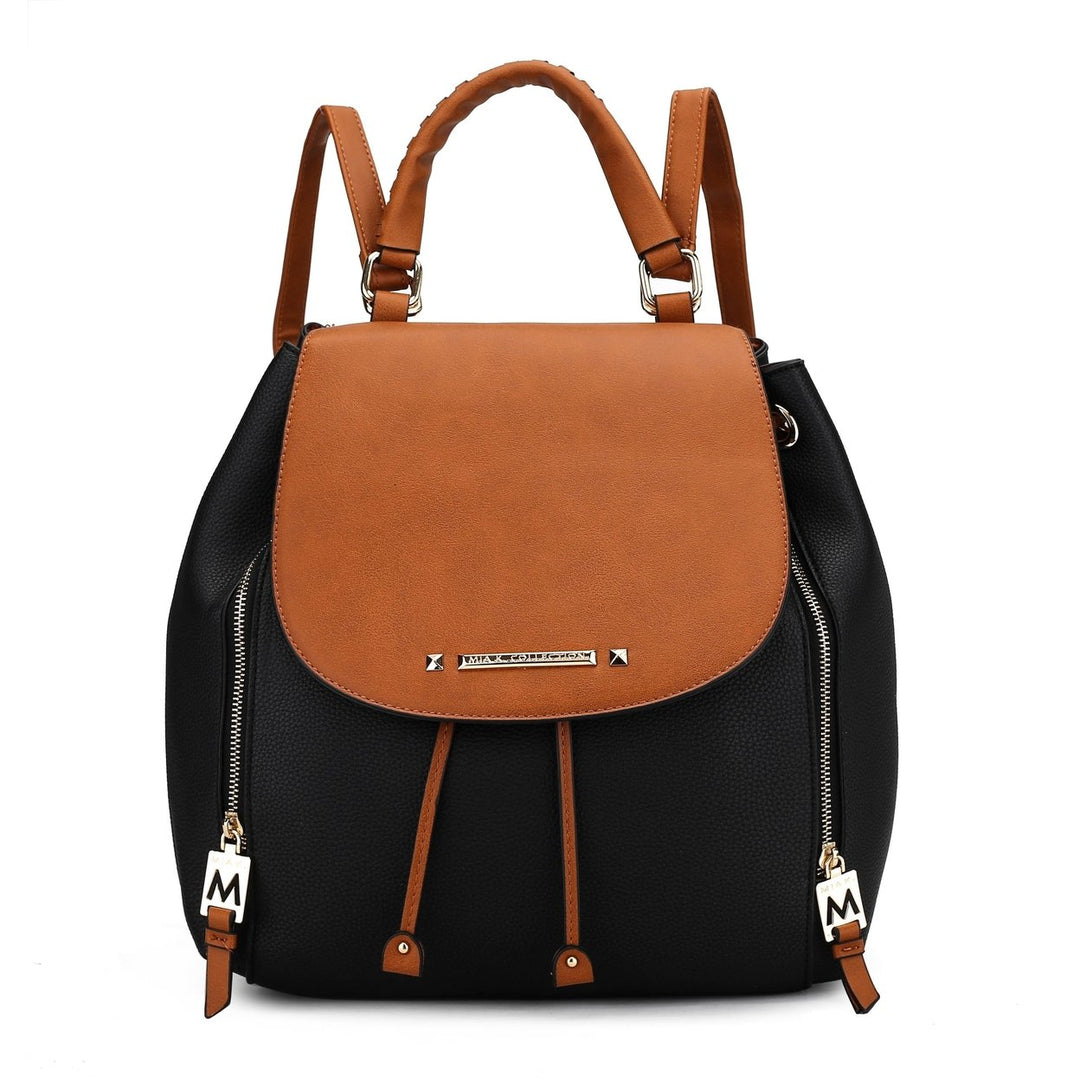 MKFCollection Kimberly Backpack - Vegan Leather Designer Handbag Image 1