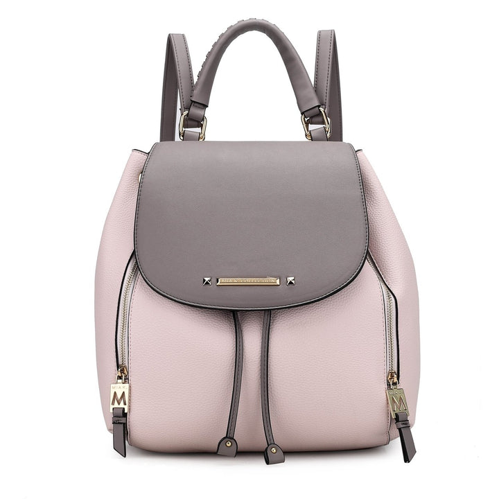 MKFCollection Kimberly Backpack - Vegan Leather Designer Handbag Image 3