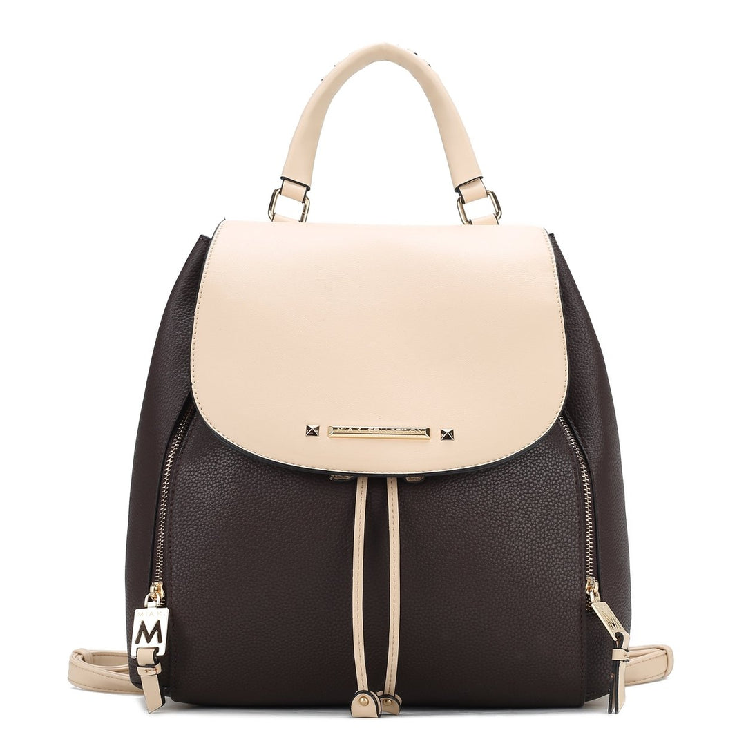 MKFCollection Kimberly Backpack - Vegan Leather Designer Handbag Image 4