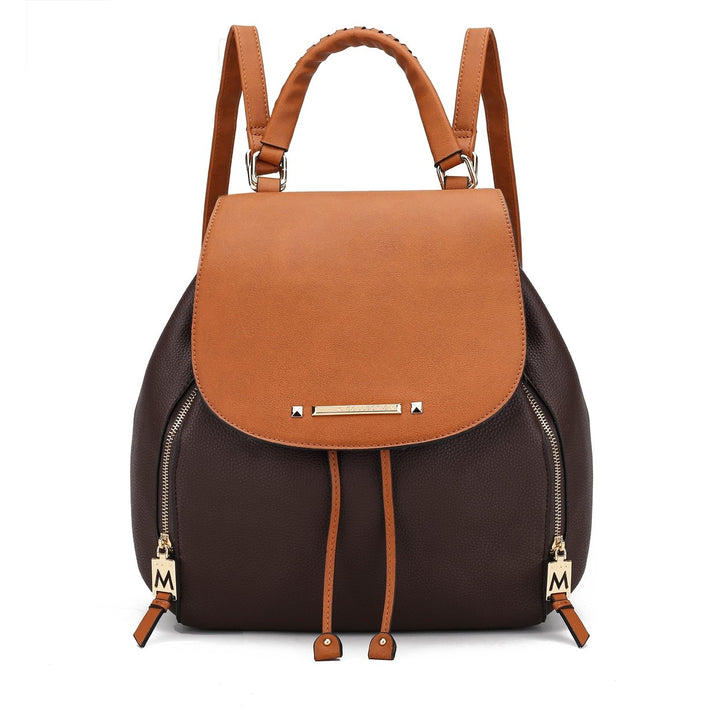 MKFCollection Kimberly Backpack - Vegan Leather Designer Handbag Image 4