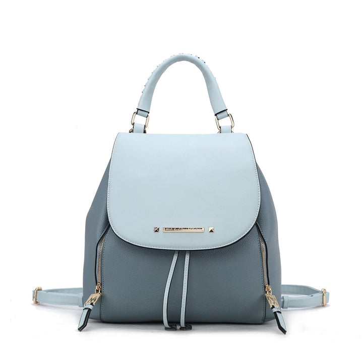 MKFCollection Kimberly Backpack - Vegan Leather Designer Handbag Image 8