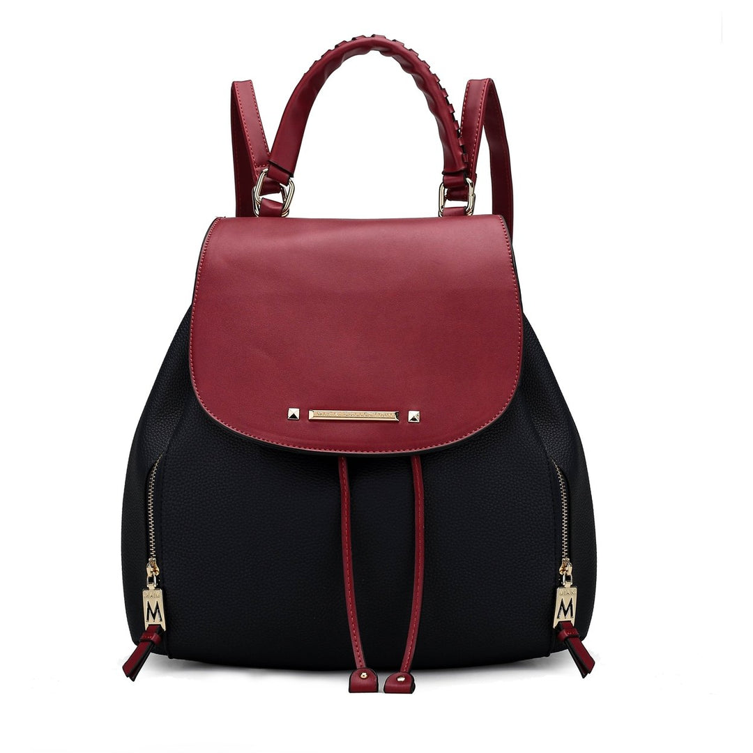 MKFCollection Kimberly Backpack - Vegan Leather Designer Handbag Image 11