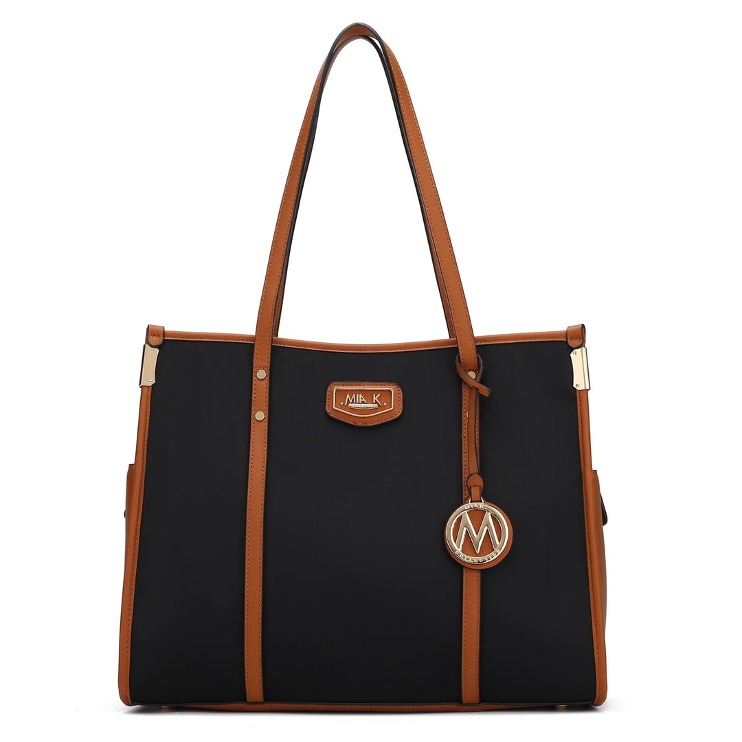 MKFCollection Kindred Oversize Tote - Vegan Leather Designer Handbag Image 4