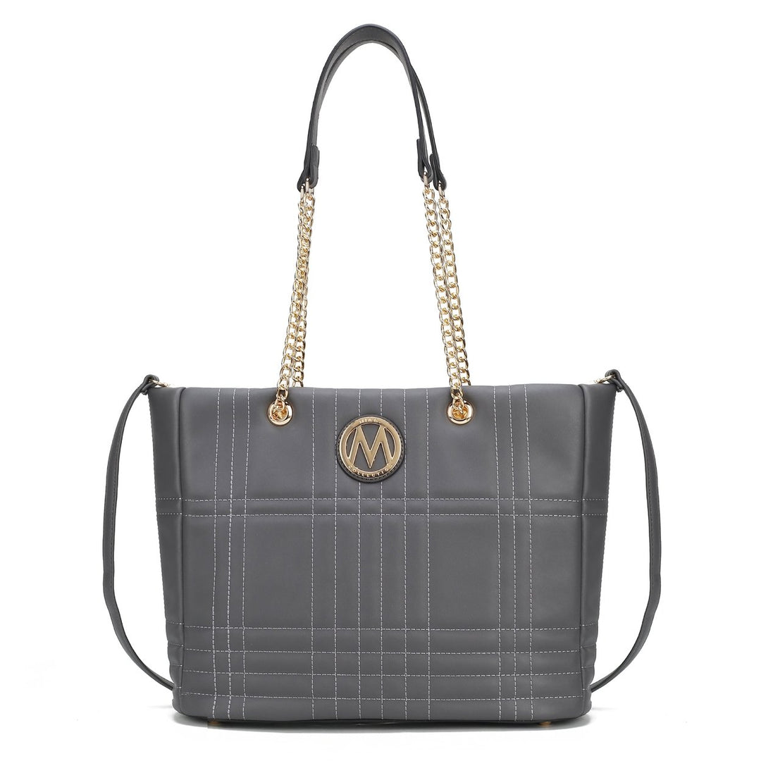 MKFCollection Alyne Tote Bag - Vegan Leather Designer Handbag Image 1