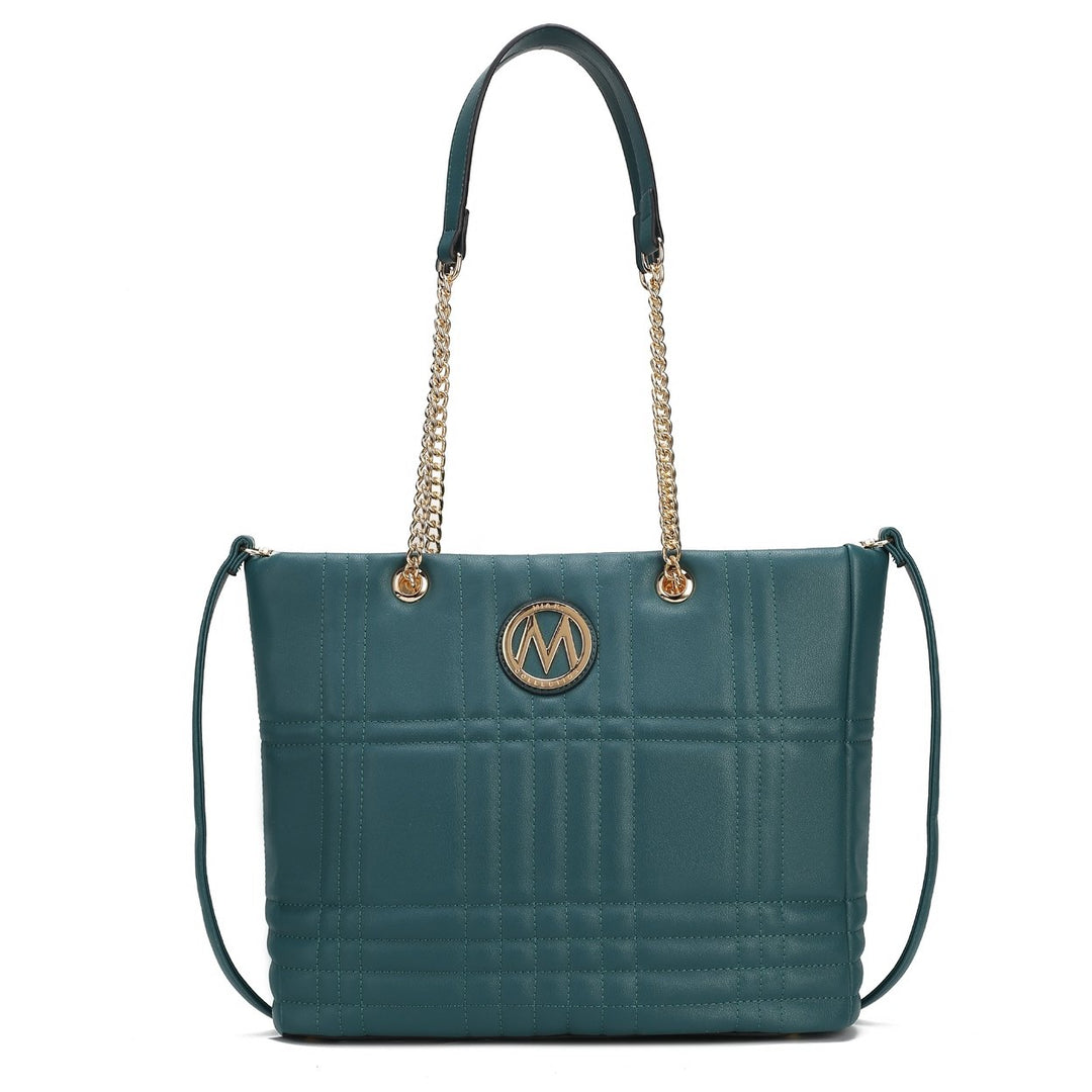 MKFCollection Alyne Tote Bag - Vegan Leather Designer Handbag Image 1