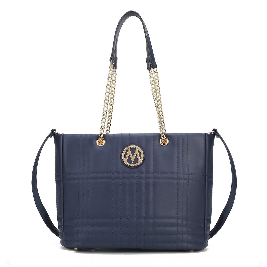 MKFCollection Alyne Tote Bag - Vegan Leather Designer Handbag Image 1