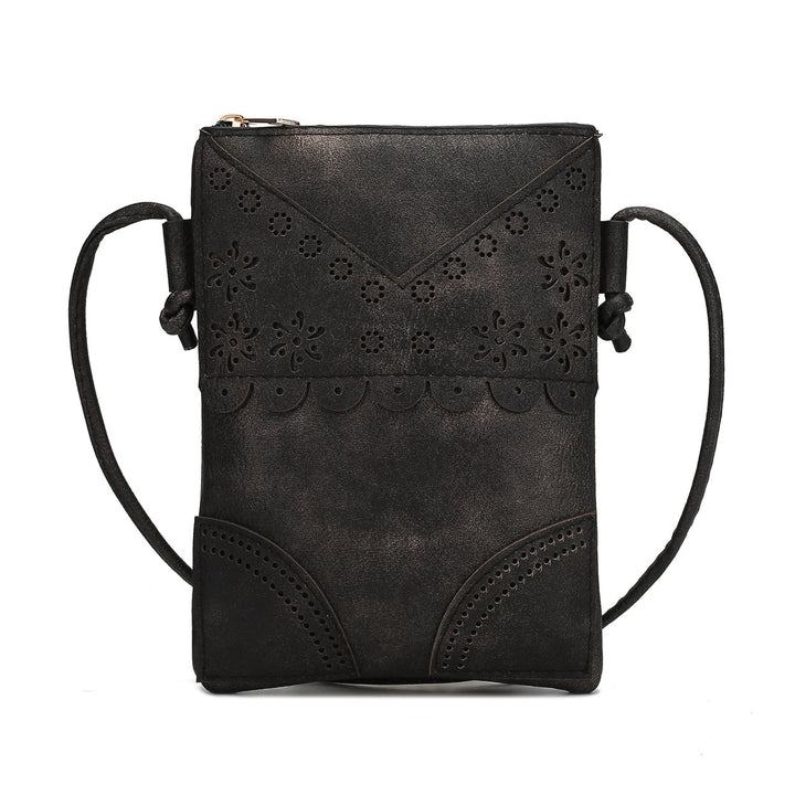 MKFCollection Amentia Crossbody Bag - Vegan Leather Designer Handbag Image 6