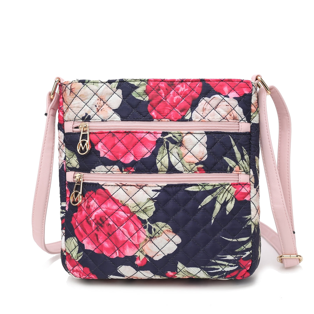 MKFCollection Lainey Floral Shoulder Bag - Vegan Leather Designer Handbag Image 9