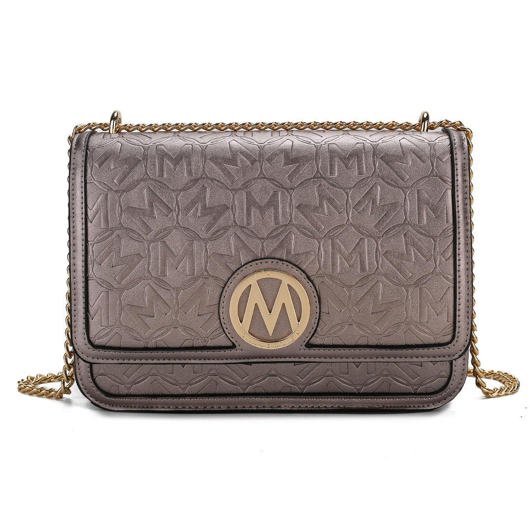 MKFCollection Amiyah Crossbody Bag - Vegan Leather Designer Handbag Image 9