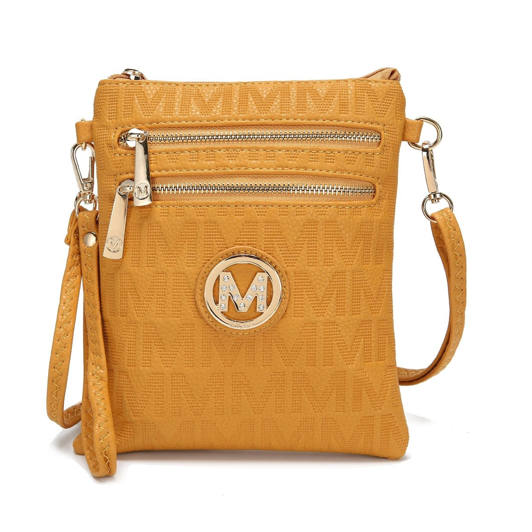 MKFCollection Andrea Signature Crossbody Bag - Vegan Leather Designer Handbag Image 8