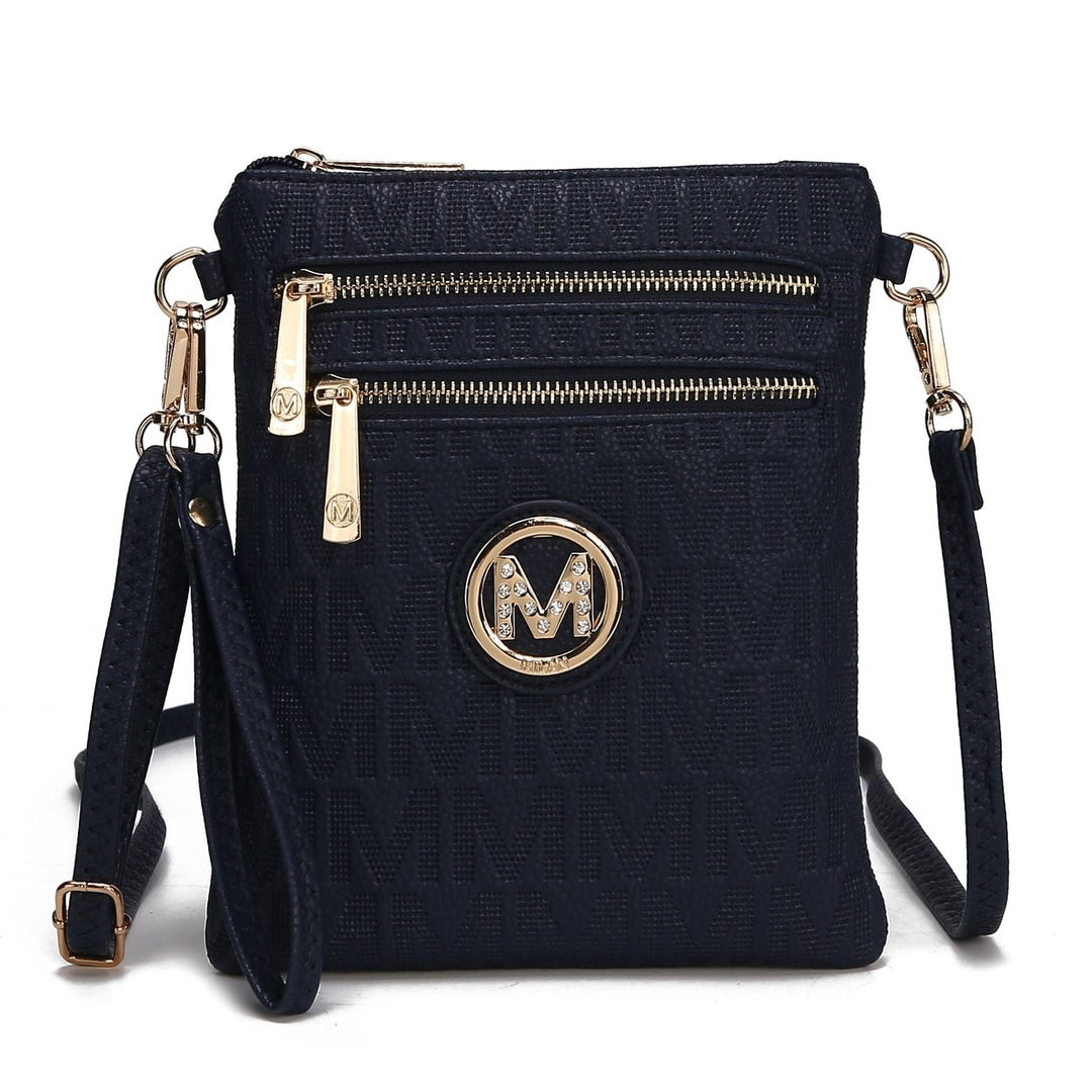 MKFCollection Andrea Signature Crossbody Bag - Vegan Leather Designer Handbag Image 9