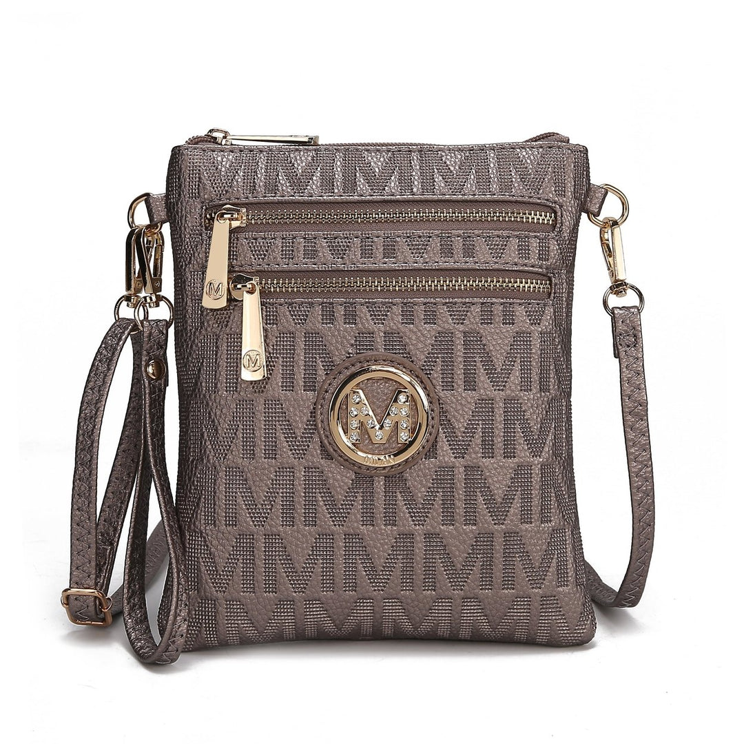 MKFCollection Andrea Signature Crossbody Bag - Vegan Leather Designer Handbag Image 11