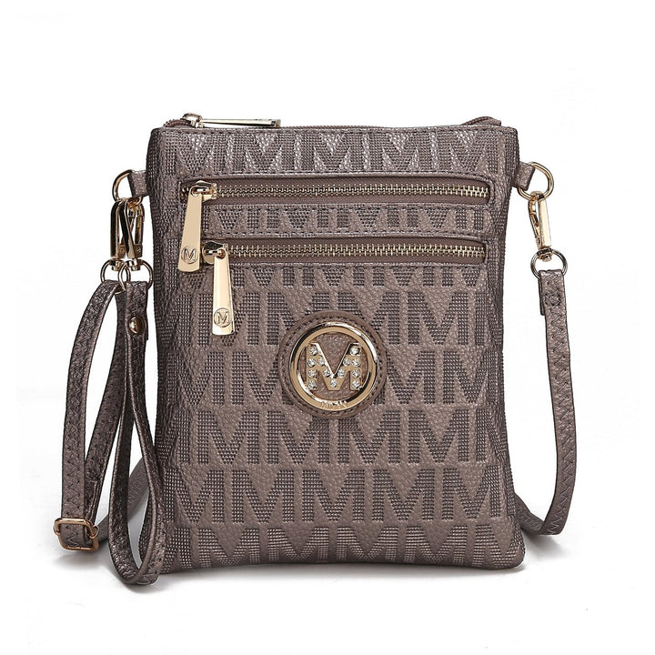 MKFCollection Andrea Signature Crossbody Bag - Vegan Leather Designer Handbag Image 11