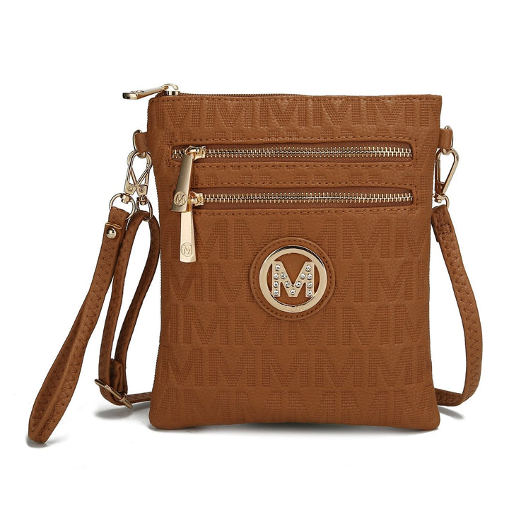 MKFCollection Andrea Signature Crossbody Bag - Vegan Leather Designer Handbag Image 12