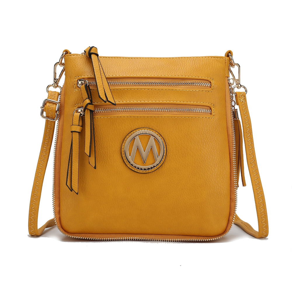 MKFCollection Angelina Crossbody Bag - Vegan Leather Designer Handbag Image 2