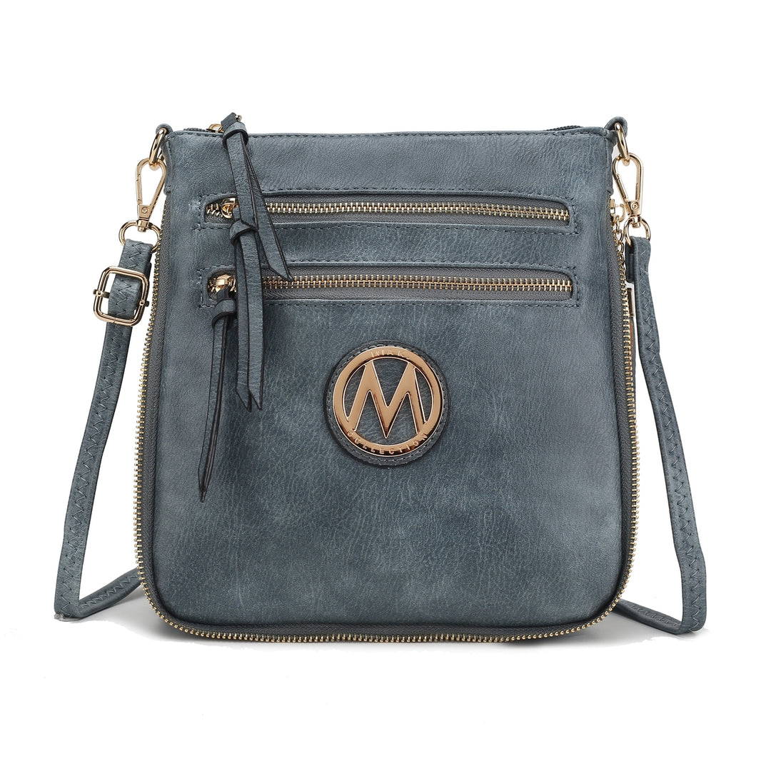 MKFCollection Angelina Crossbody Bag - Vegan Leather Designer Handbag Image 7