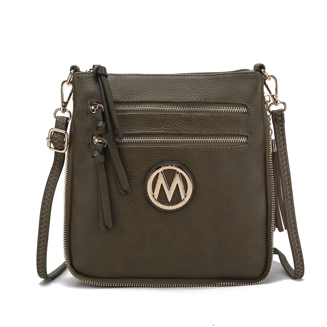 MKFCollection Angelina Crossbody Bag - Vegan Leather Designer Handbag Image 9