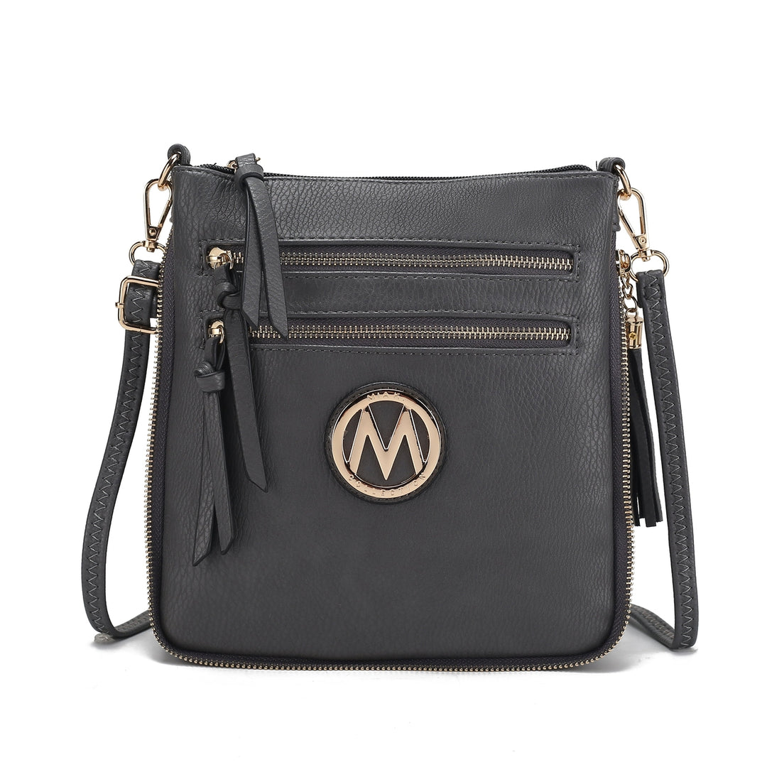 MKFCollection Angelina Crossbody Bag - Vegan Leather Designer Handbag Image 11