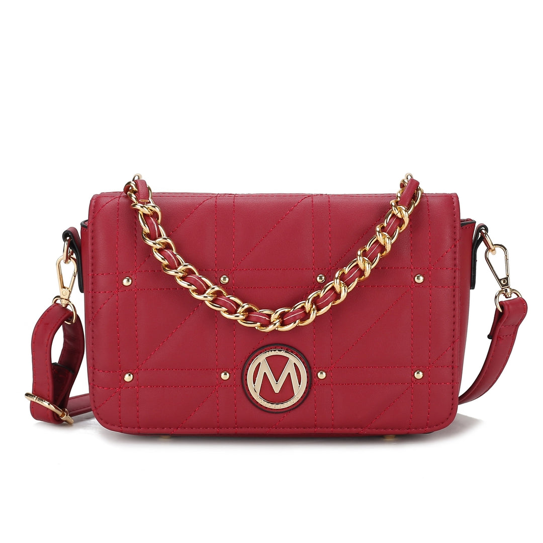 MKFCollection Arabella Crossbody Bag - Vegan Leather Designer Handbag Image 10