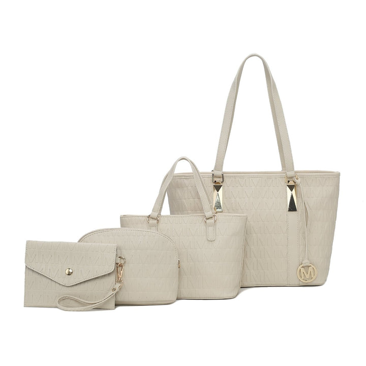 MKFCollection Arya Signature Tote and Set - Vegan Leather Designer Handbag Image 2