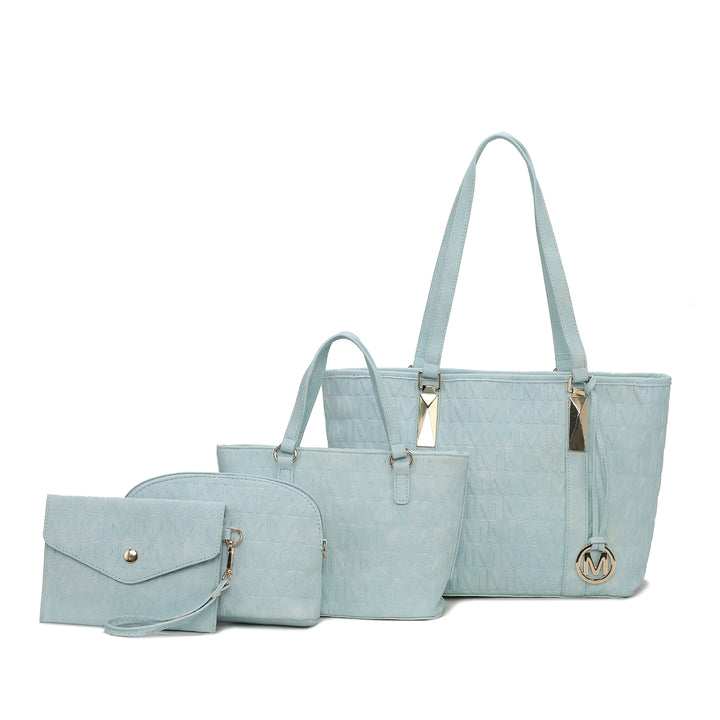 MKFCollection Arya Signature Tote and Set - Vegan Leather Designer Handbag Image 9