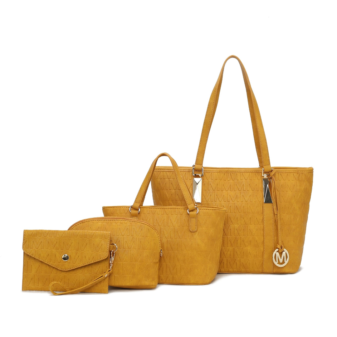 MKFCollection Arya Signature Tote and Set - Vegan Leather Designer Handbag Image 10