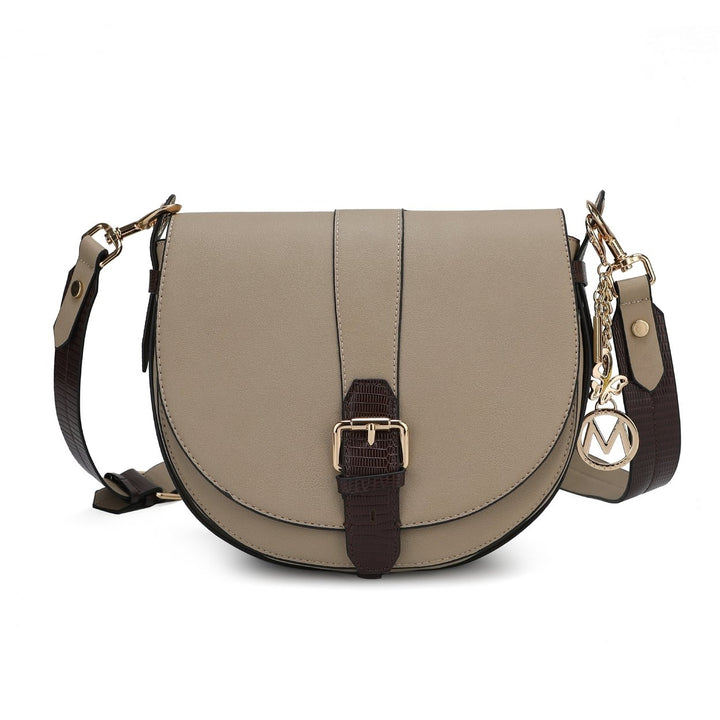 MKFCollection Ayla Crossbody Bag - Vegan Leather Designer Handbag Image 3